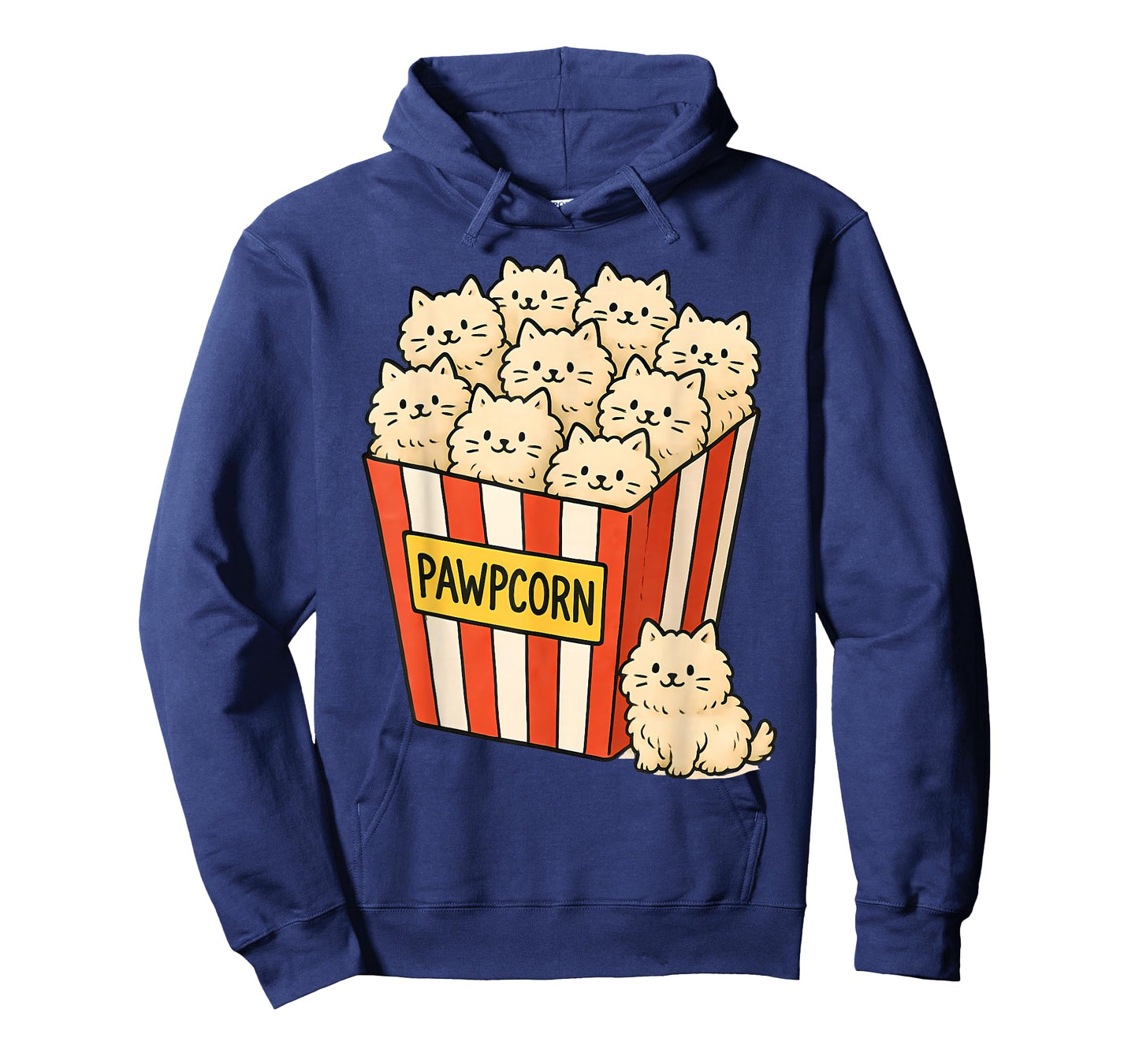 Funny Cat Owner Pawpcorn Popcorn Pun Cute Kittens Cat Lover T-Shirt