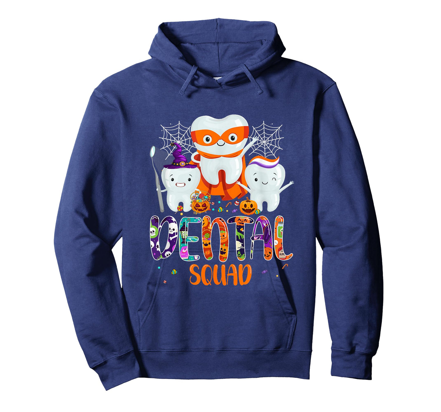 Dental Squad Funny Trick Or Teeth Dentist Halloween Ghost T-Shirt