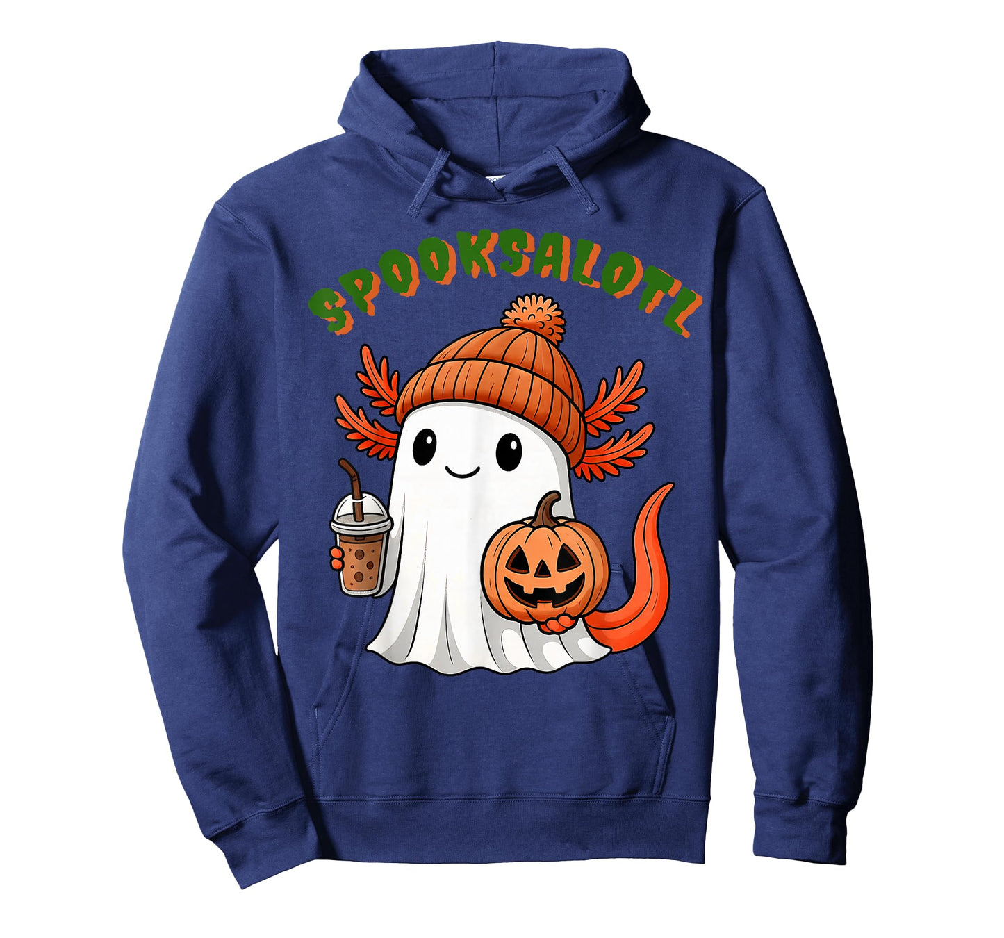 Spooksalotl Funny Spooky Axolotl Ghost Halloween Kids Youth T-Shirt