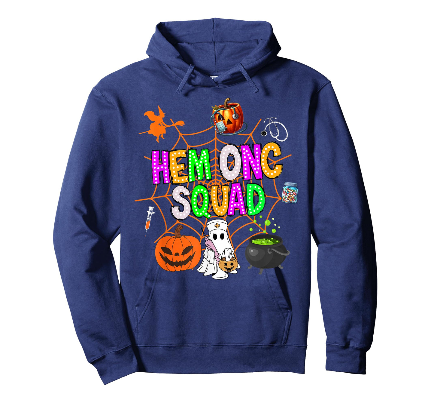 Hem Onc Squad Nurse Halloween Ghost PEDS Hematology Oncology T-Shirt