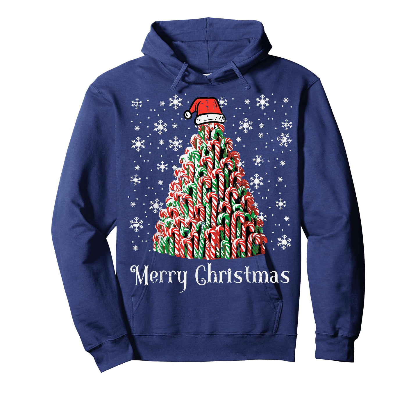 Merry Christmas Candy Cane Tree Xmas Kids Youth Men Women T-Shirt