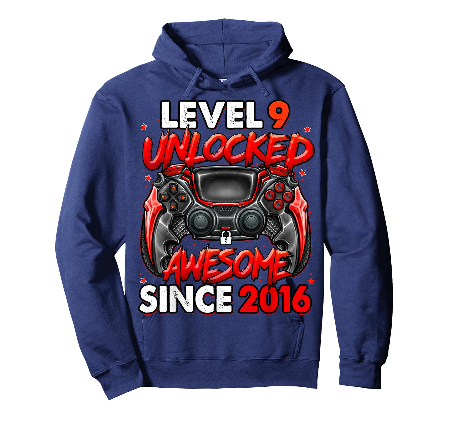 Level 9 Unlocked Awesome Since 2016 9th Birthday Gaming T-Shirt