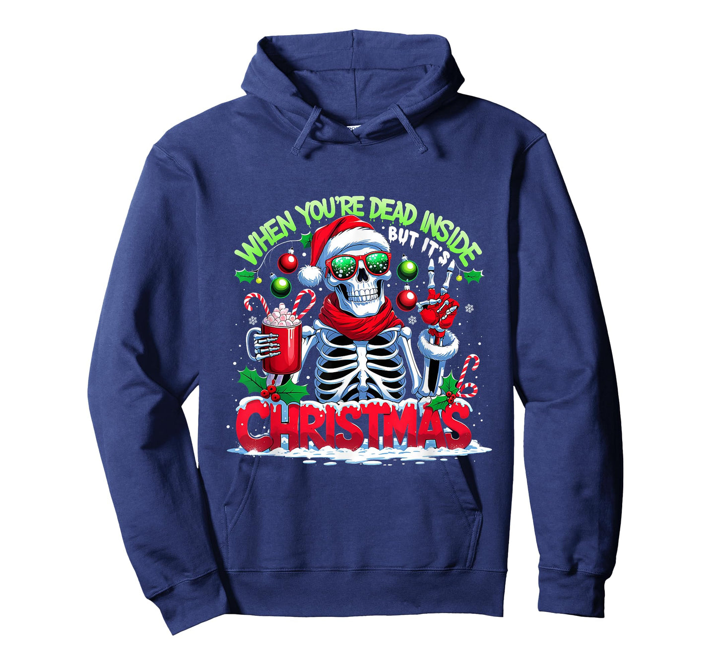 When You're Dead Inside But It's Christmas Skeleton T-Shirt
