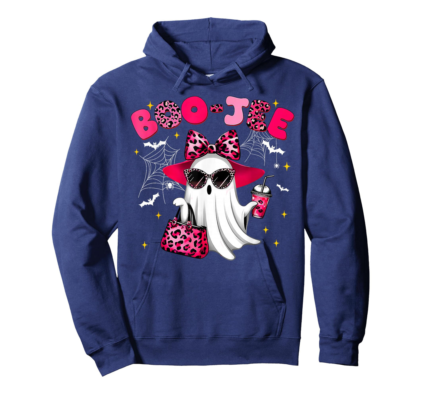 Cute Boo JEE Ghost Halloween Pink Leopard Bow Ghost T-Shirt