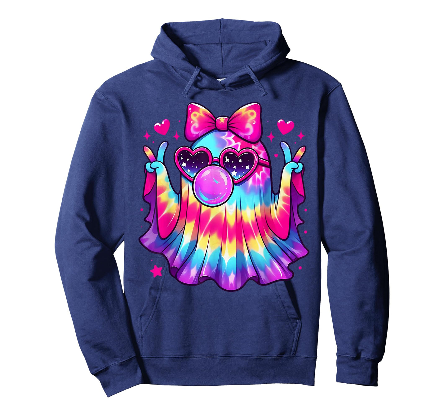 Cute Ghost Bubble Gum Coquette Bow Halloween Costume Women T-Shirt