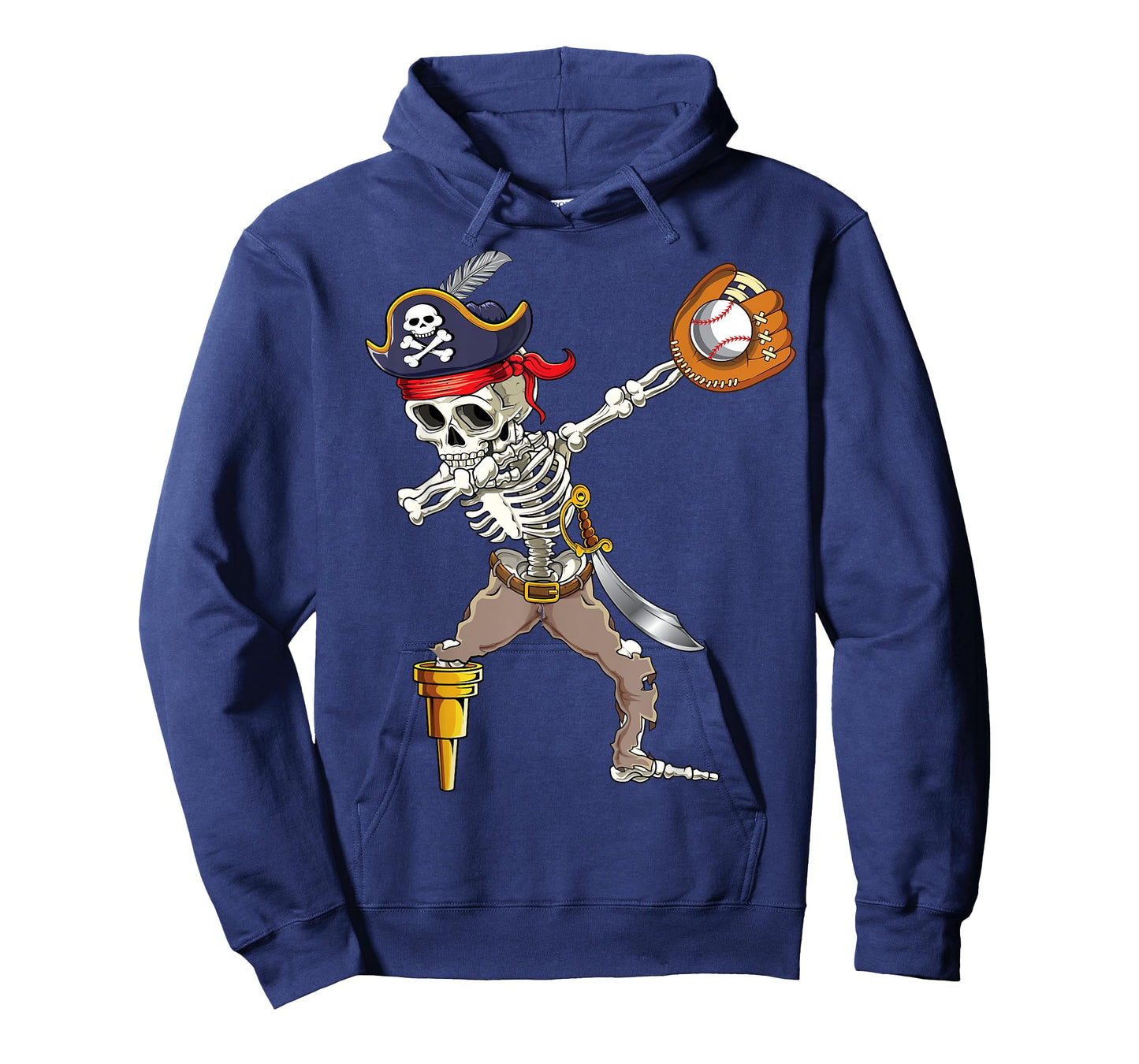 Dab Skeleton Dabbing Skeleton Pirate Baseball T-Shirt