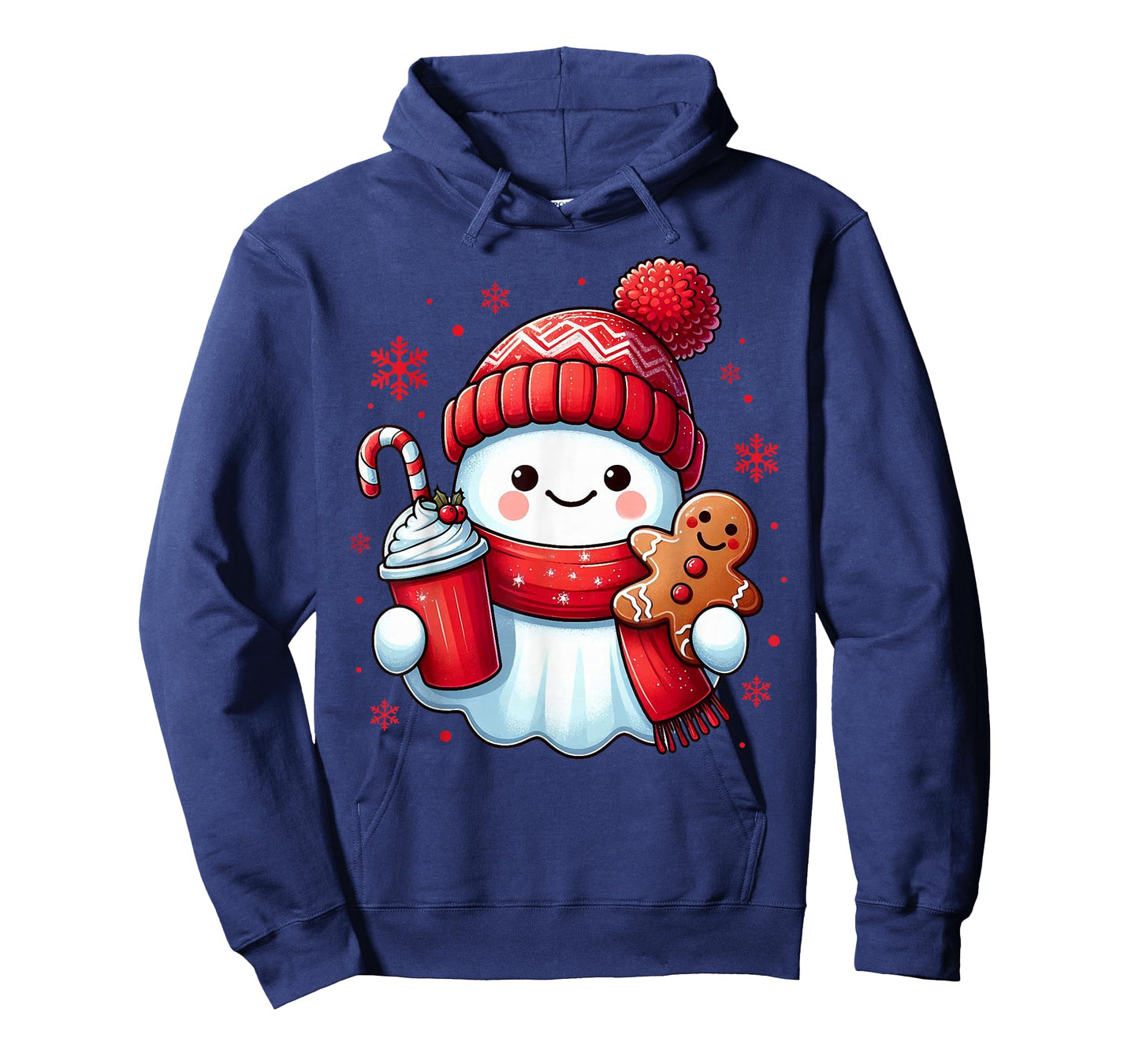 Cute Ghost Christmas Gingerbread Funny Xmas for Girl Kids T-Shirt