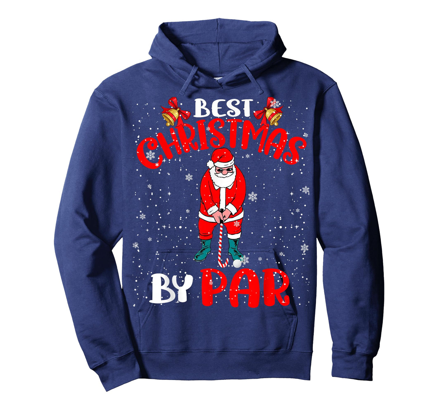 Best Christmas By Par Funny Christmas Santa Golf Player T-Shirt