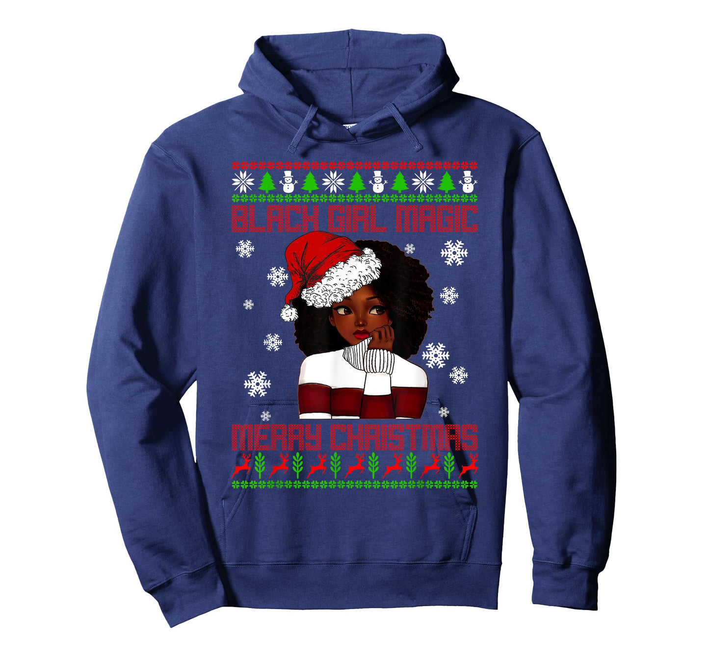Black Girl Magic Ugly Christmas African American Woman Xmas T-Shirt