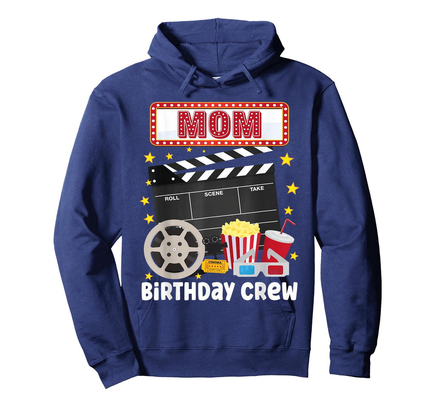 Mom Birthday Crew Movie Night Theme Matching Party T-Shirt