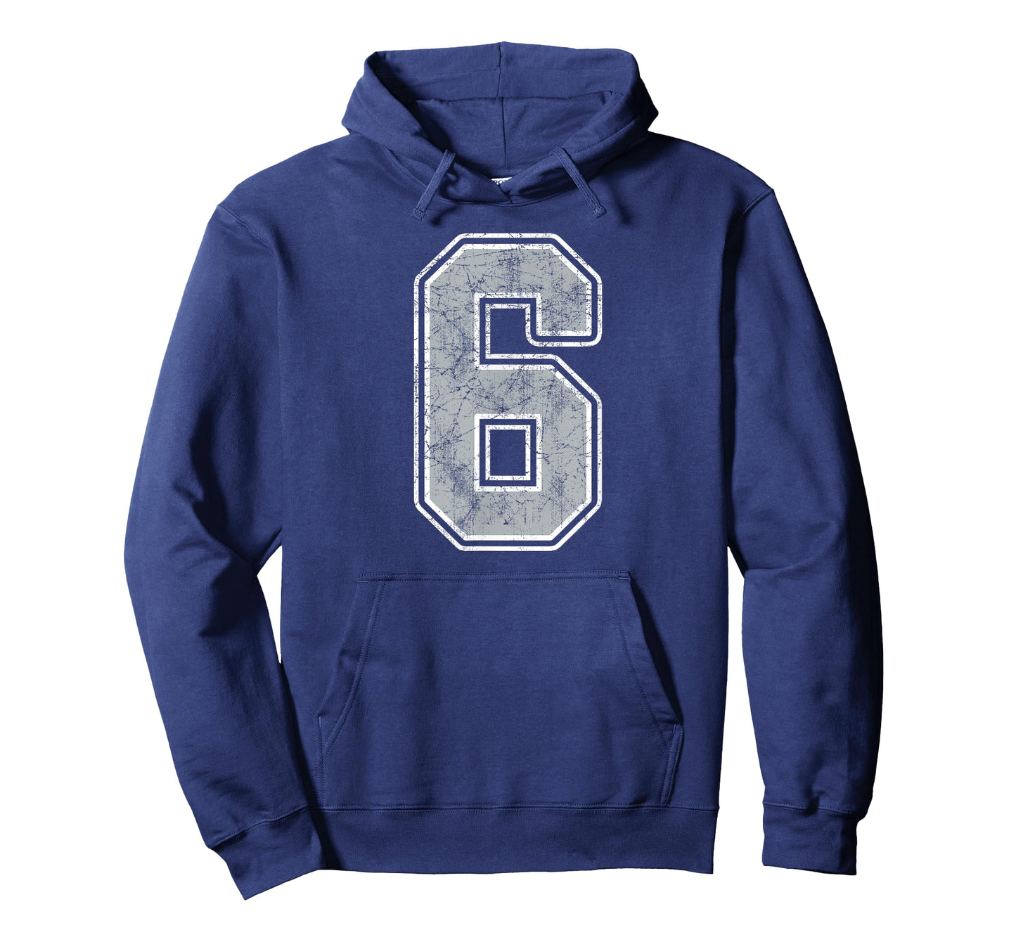 Silver White Number 6 Jersey Player Uniform #6 T-Shirt