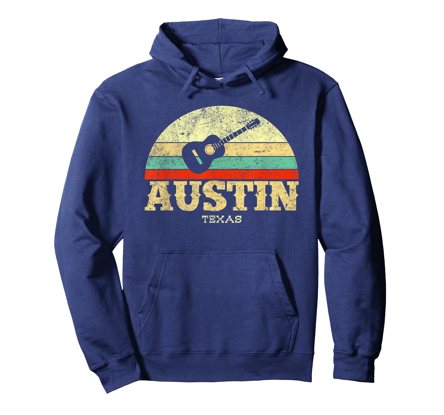 Retro Austin Texas Guitar Shirt Vintage Lone Star State Tee T-Shirt
