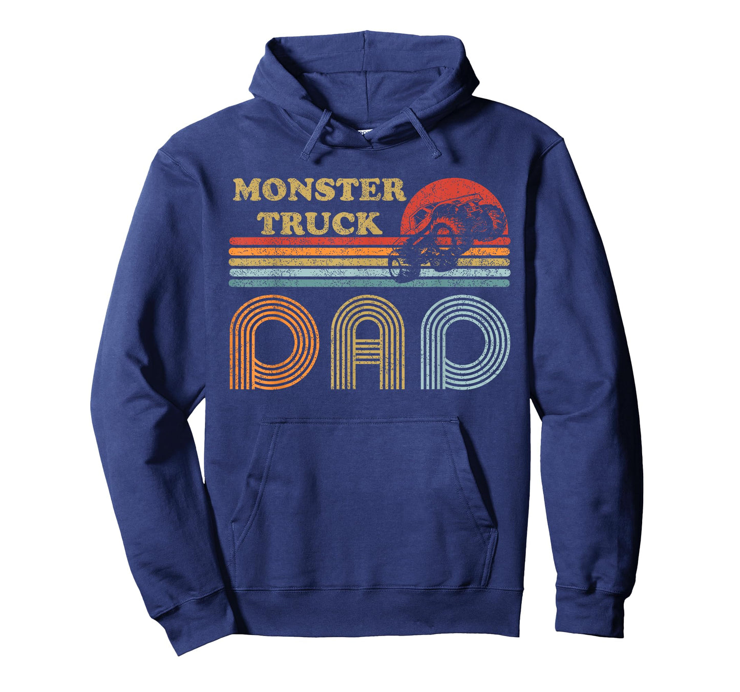 Monster Truck Dad Shirt Vintage Sunset Retro Horizon Lines T-Shirt