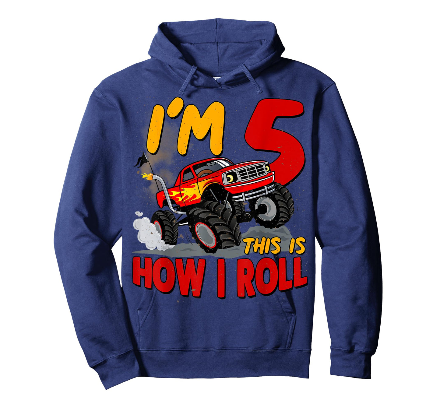 5th Birtdhay T Shirt Monster Truck 5 Years Old Boy Gift T-Shirt