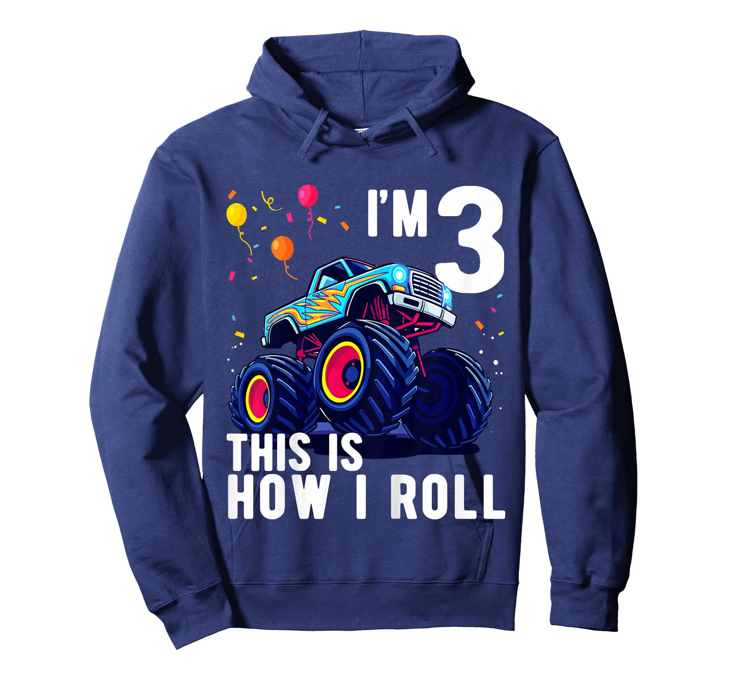 Kids Birthday Monster Truck 3 Year Old Boy 3rd Birthday Party T-Shirt