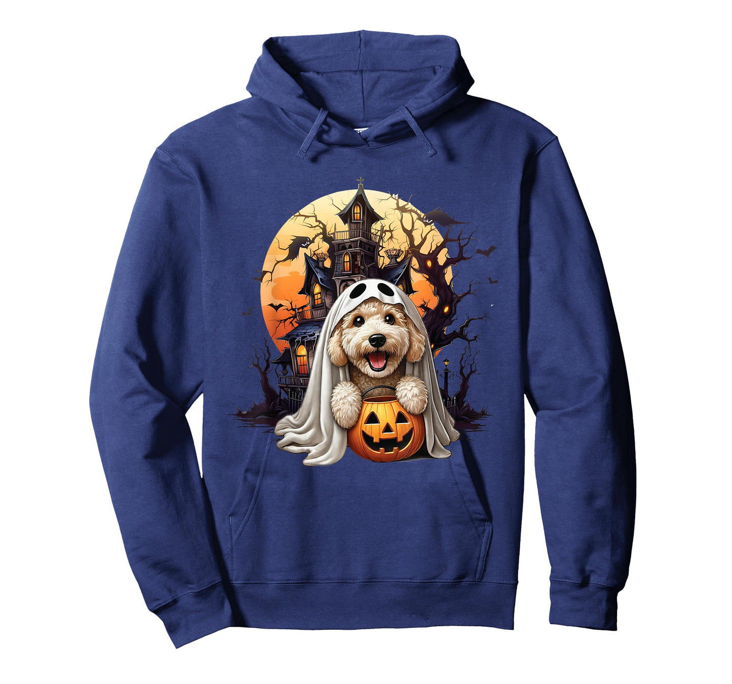 Playful Halloween Doodle Dog Ghost Design Fun for Dog Love T-Shirt