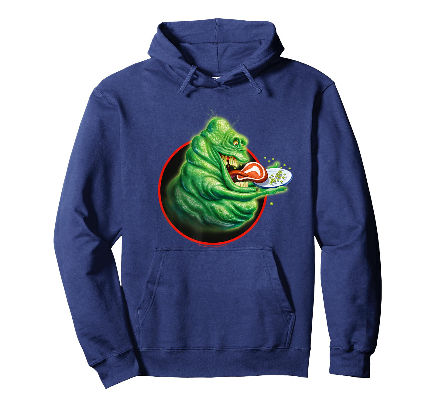 Ghostbusters Vintage Slimer Snacking Retro Badge T-Shirt
