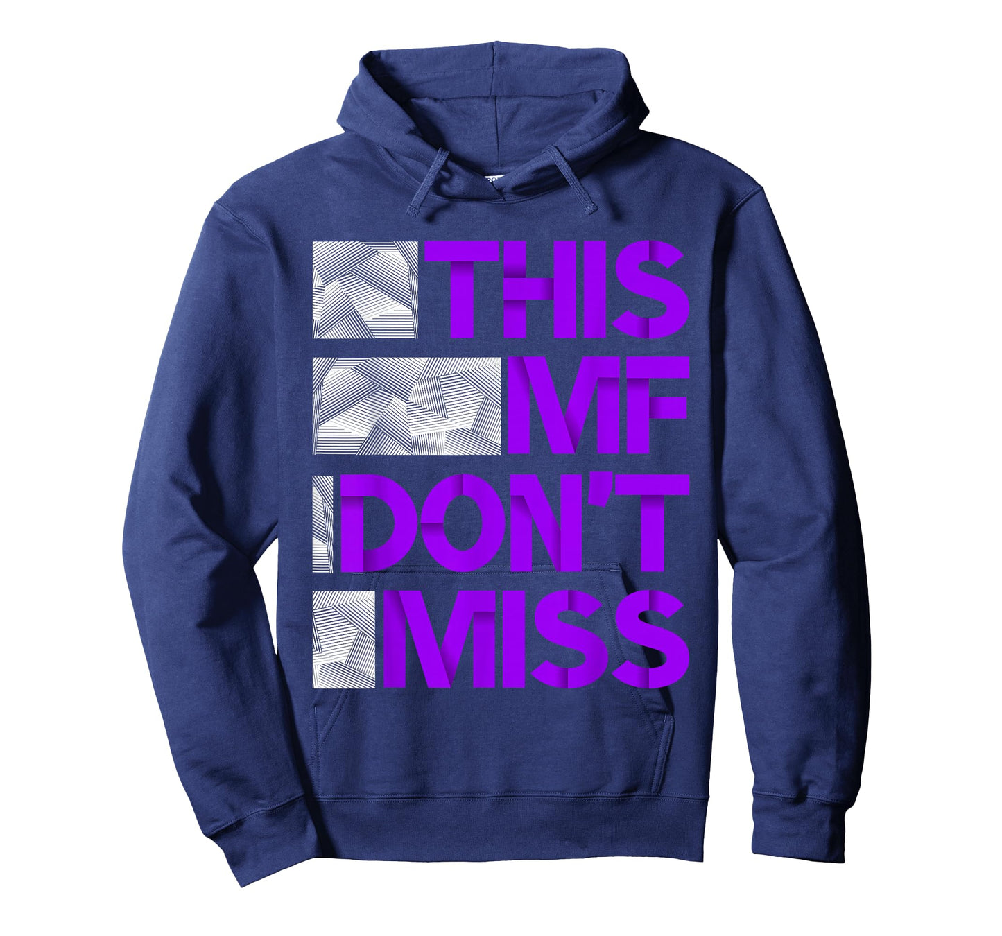 Purple This MF Don't Miss Purple Color Graphic T-Shirt
