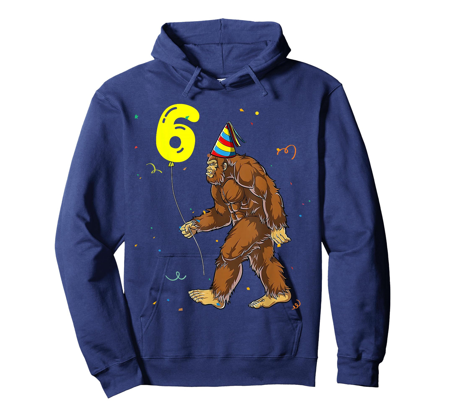 Funny Bigfoot 6th Birthday Party Sasquatch Boy Girl Kids T-Shirt
