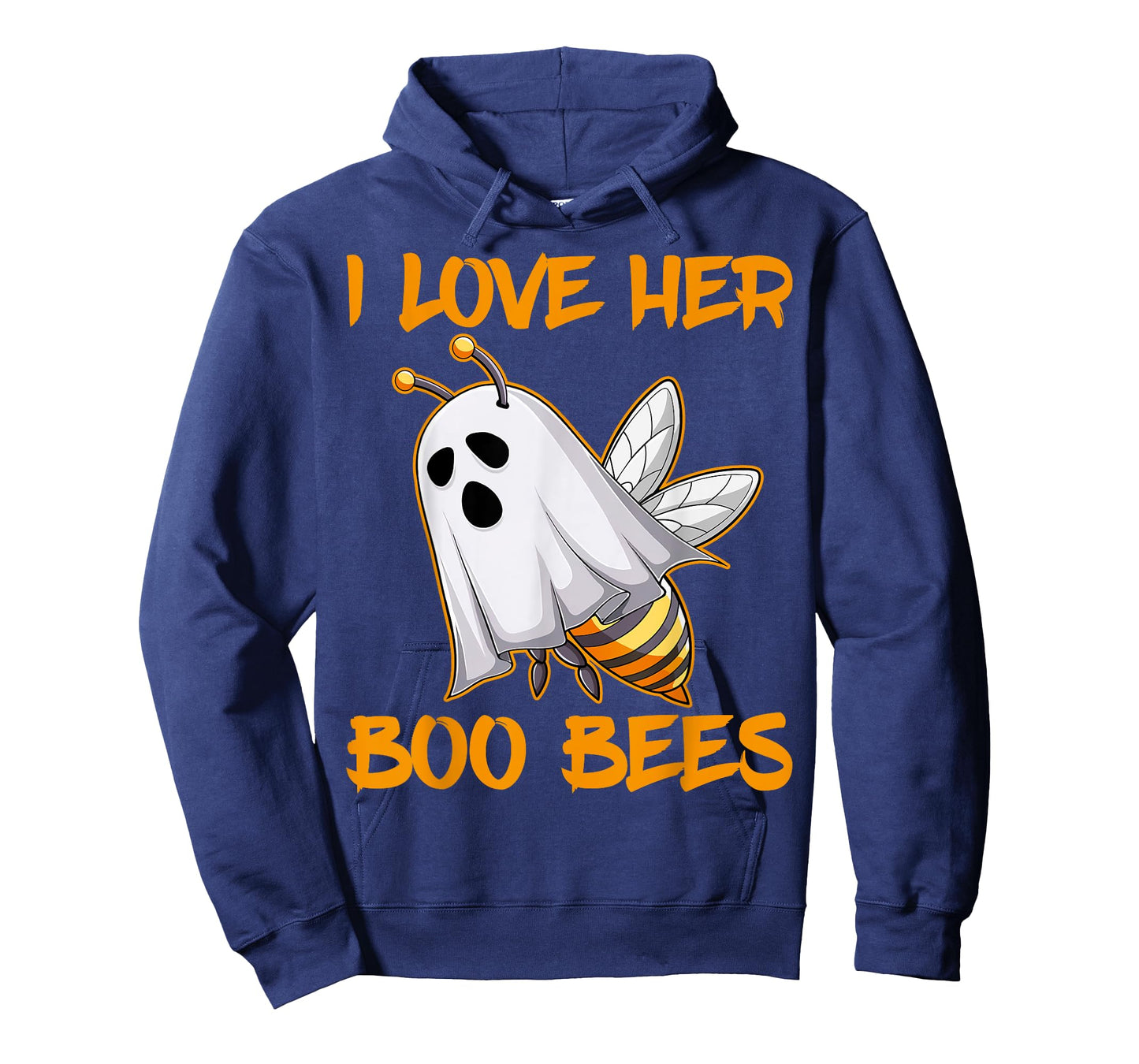 Funny I Love Her Boo Bees Couples Halloween Day Men Women T-Shirt