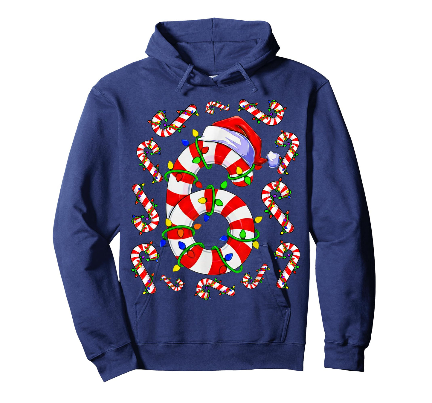 Fun Six Seven 6 7 Meme Design Couples Christmas Candy Cane T-Shirt
