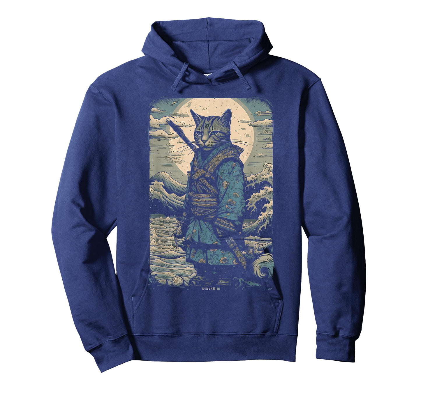 Vintage Samurai Cat Japanese Ninja Art Japan Anime Graphic T-Shirt for Men Women Kids