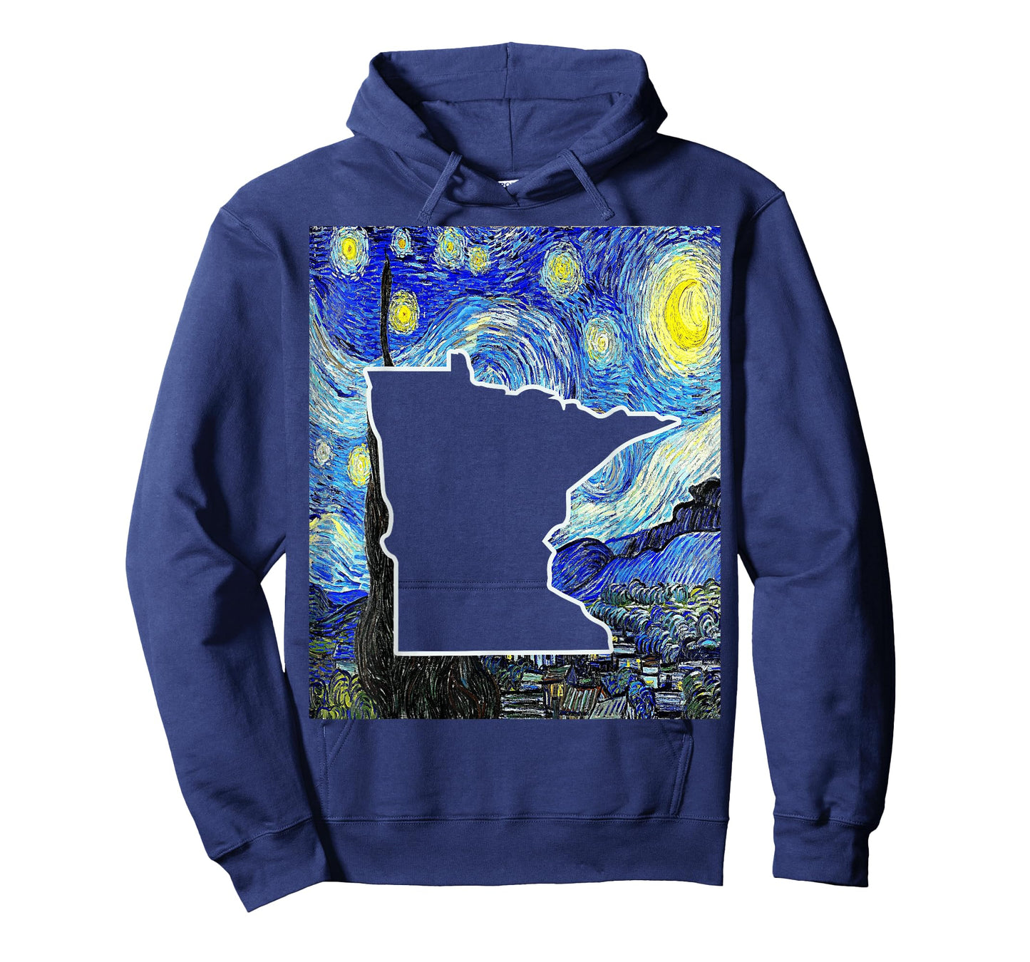 Minnesota State Starry Night Minnesota Map Minnesotan T-Shirt