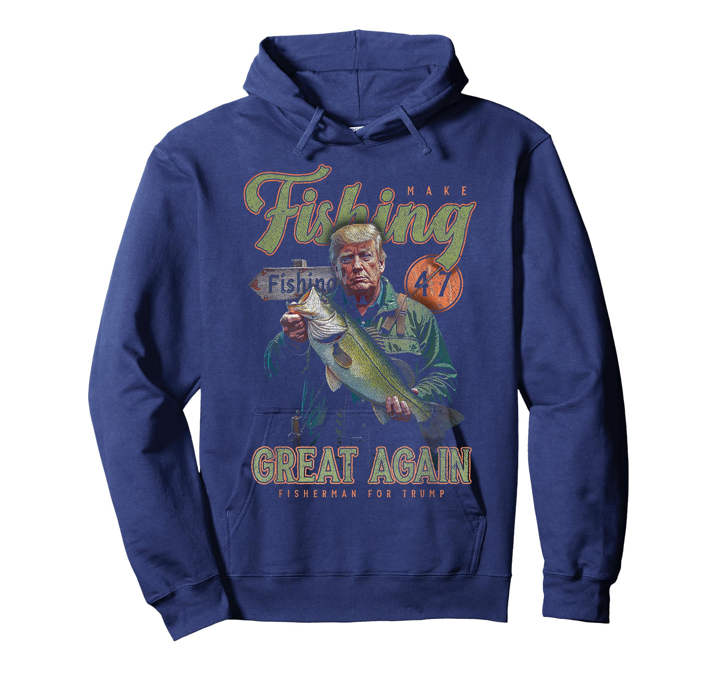 Make Fishing Great Again Funny Bass Fishing Donald Trump T-Shirt