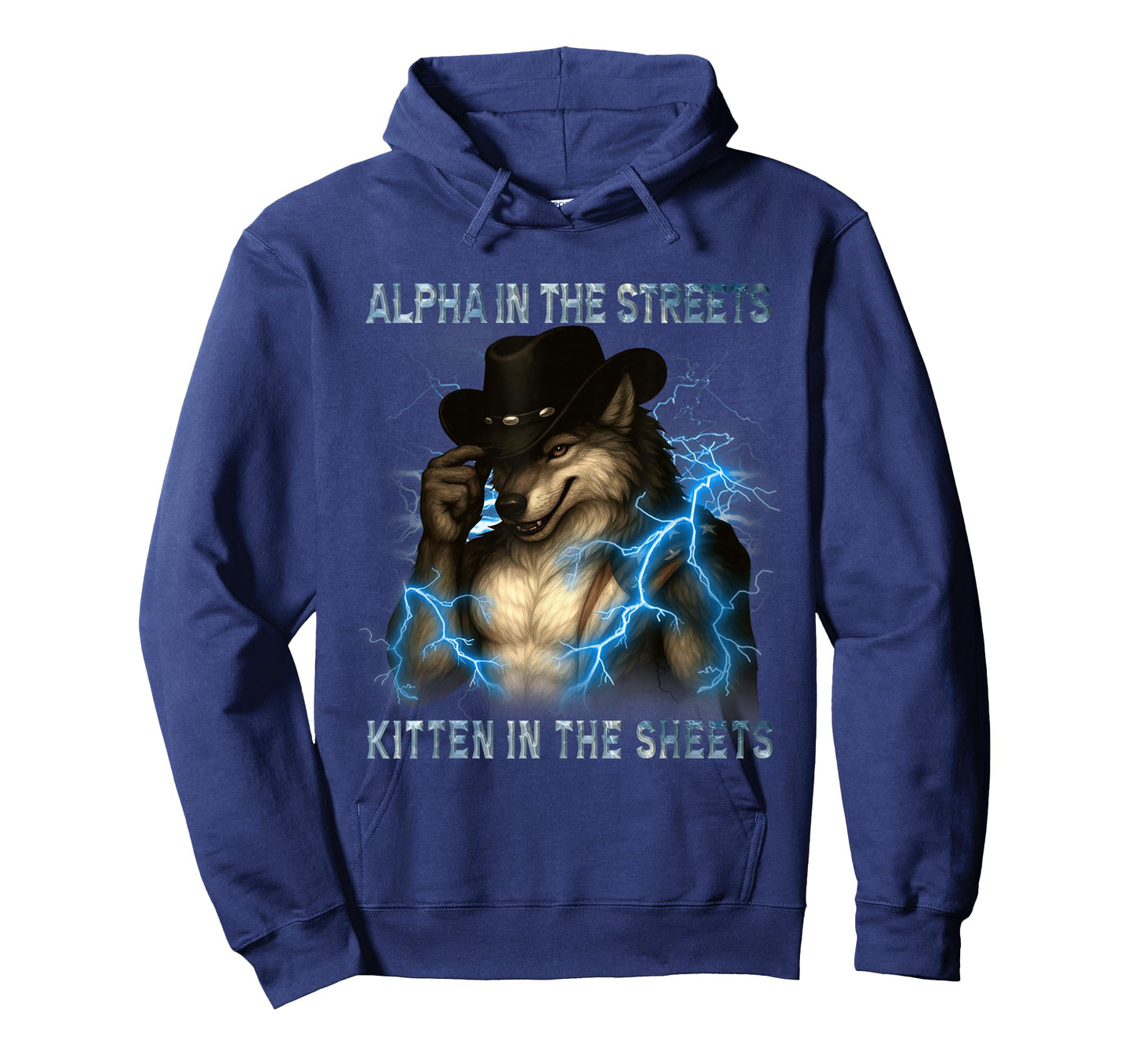 Alpha In The Streets Kitten In Sheets Funny Werewolf Wolf T-Shirt
