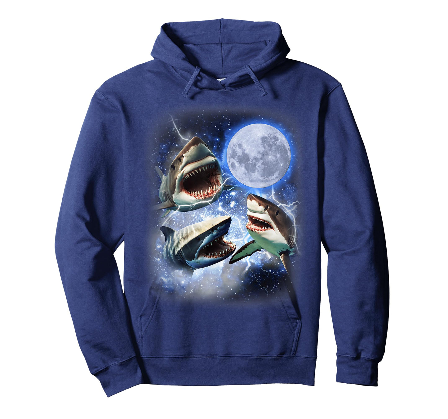 Three Shark Moon - 3 Great Whites Howling Wolfs Moon Parody T-Shirt