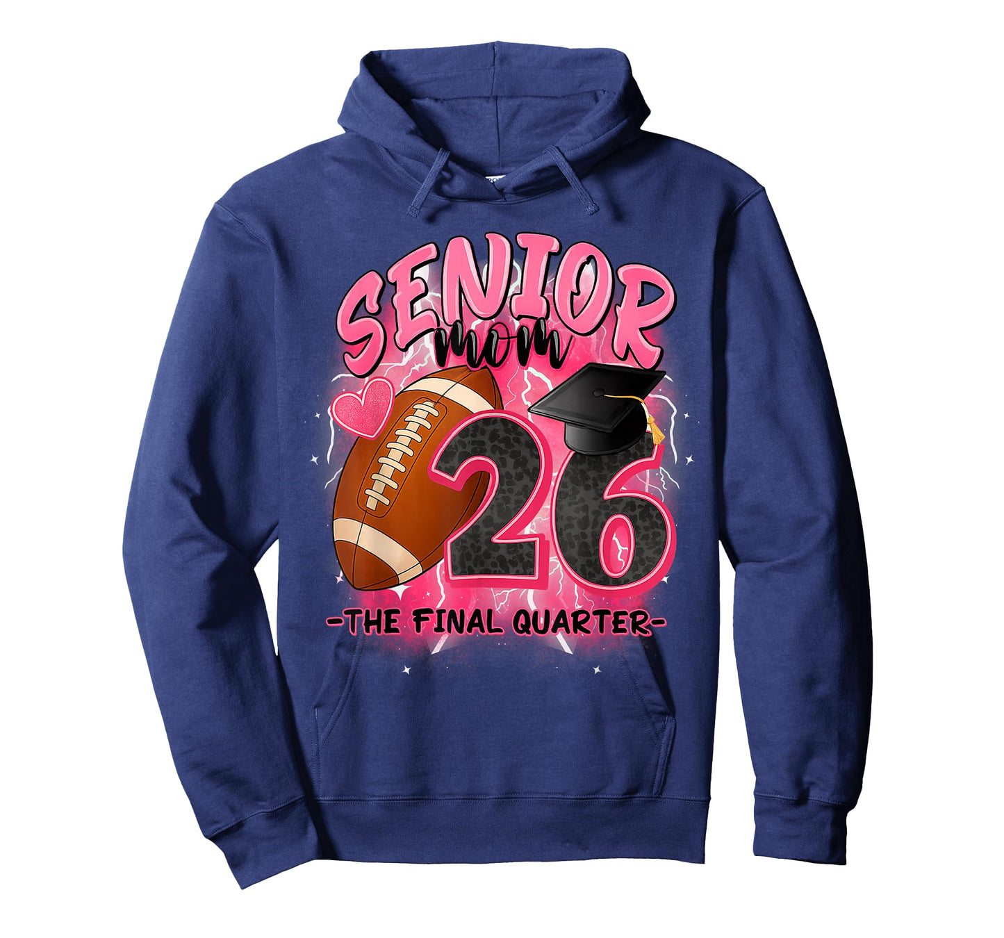 Senior Mom 2026 Final Quarter Football Theme T-Shirt