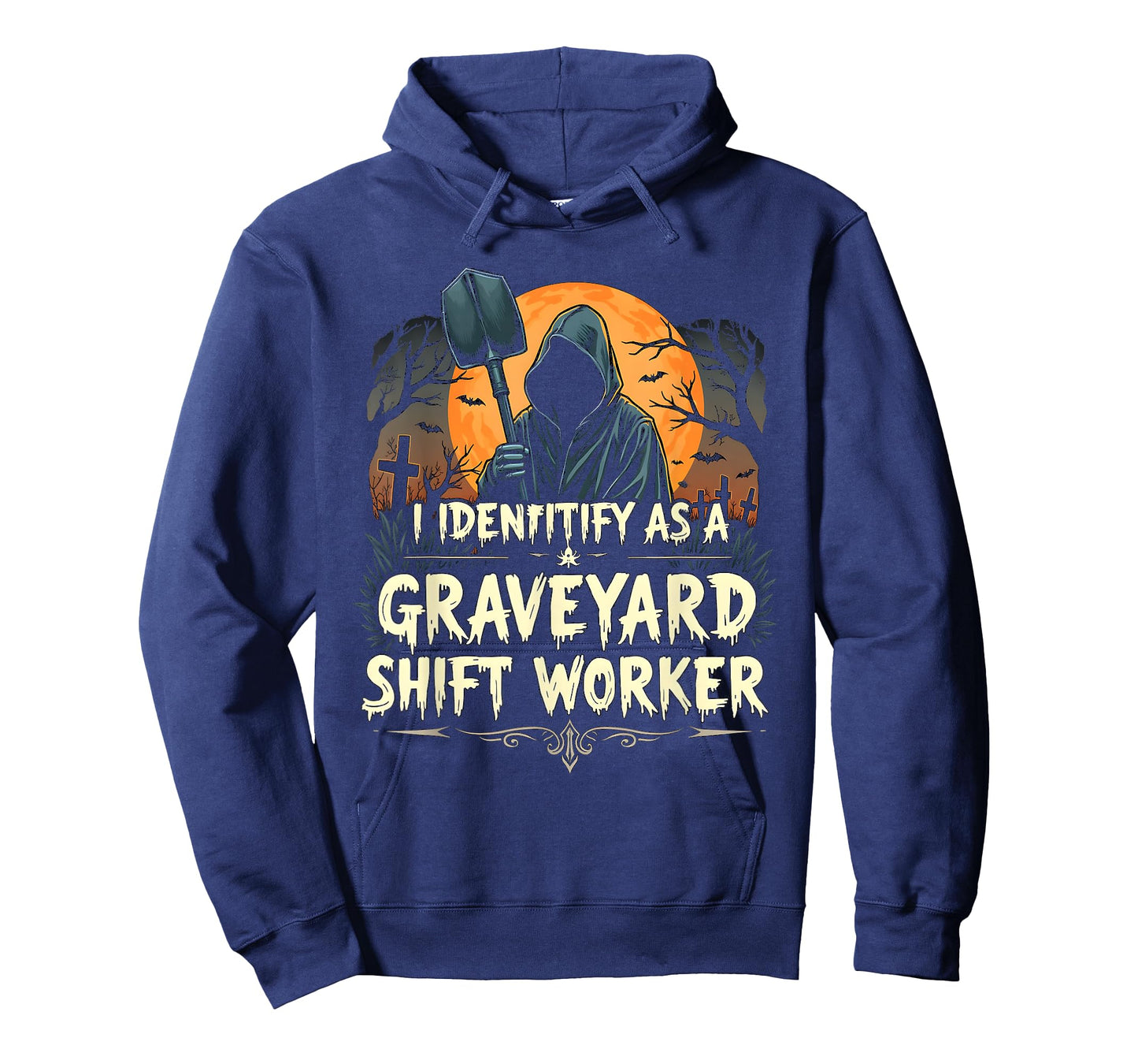 Funny I Identify As A Graveyard Shift Worker Halloween Scary T-Shirt