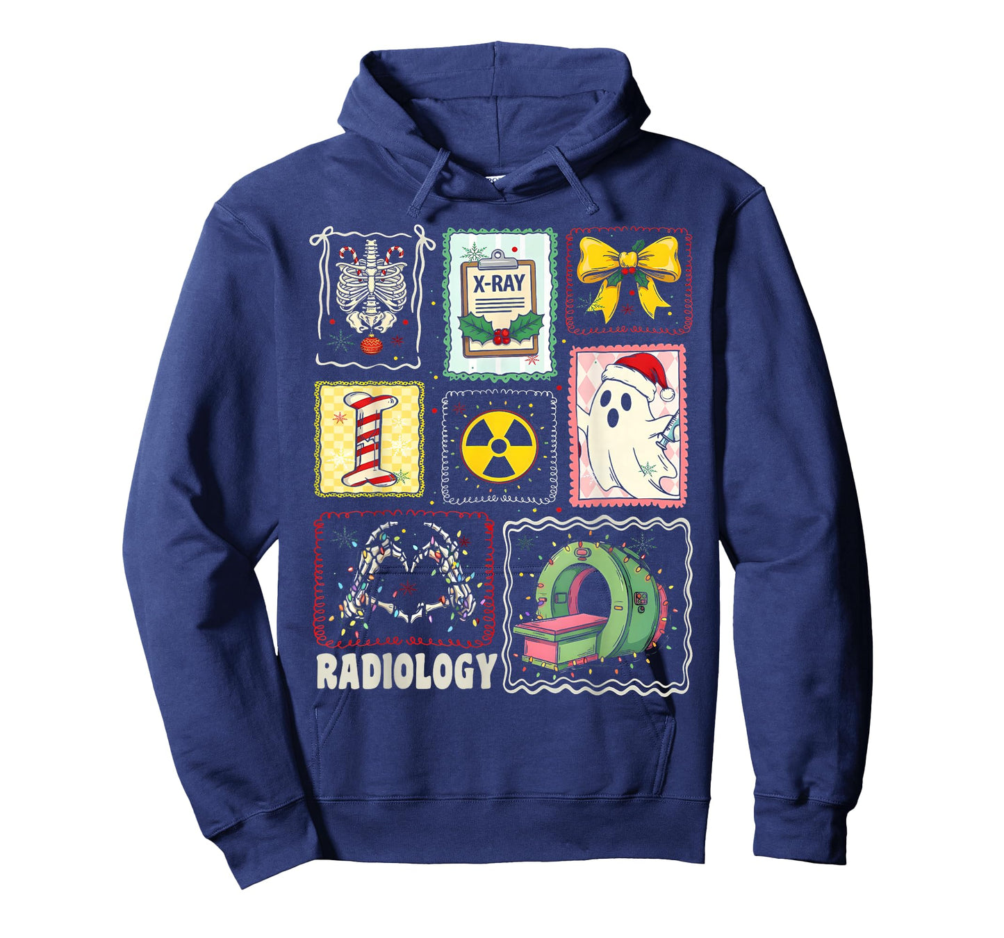 Stamp Ghost Xray Tech Radiology Squad Rad Tech Christmas T-Shirt