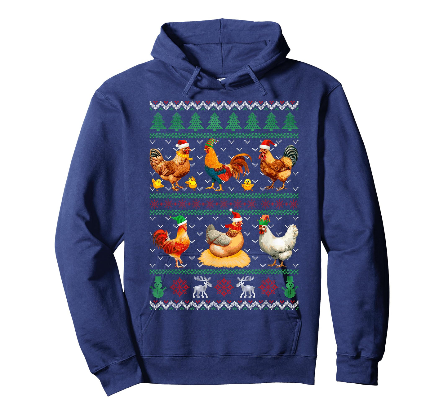 Funny Chickens Ugly Christmas Sweater Xmas Boys Girls Kids T-Shirt