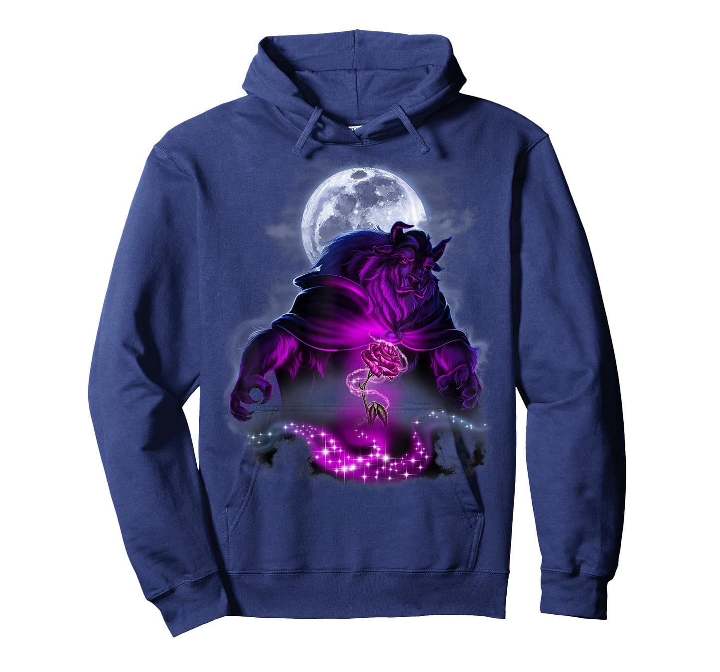 Disney Beauty & The Beast Moon Rose Airbrush Art T-Shirt T-Shirt