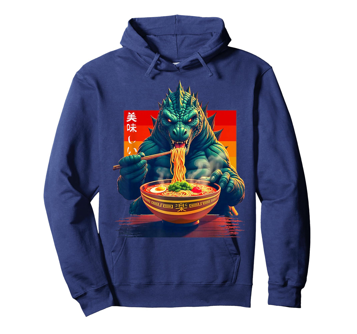 Funny Kaiju Eating Ramen Japanese Monster Lover Birthday T-Shirt