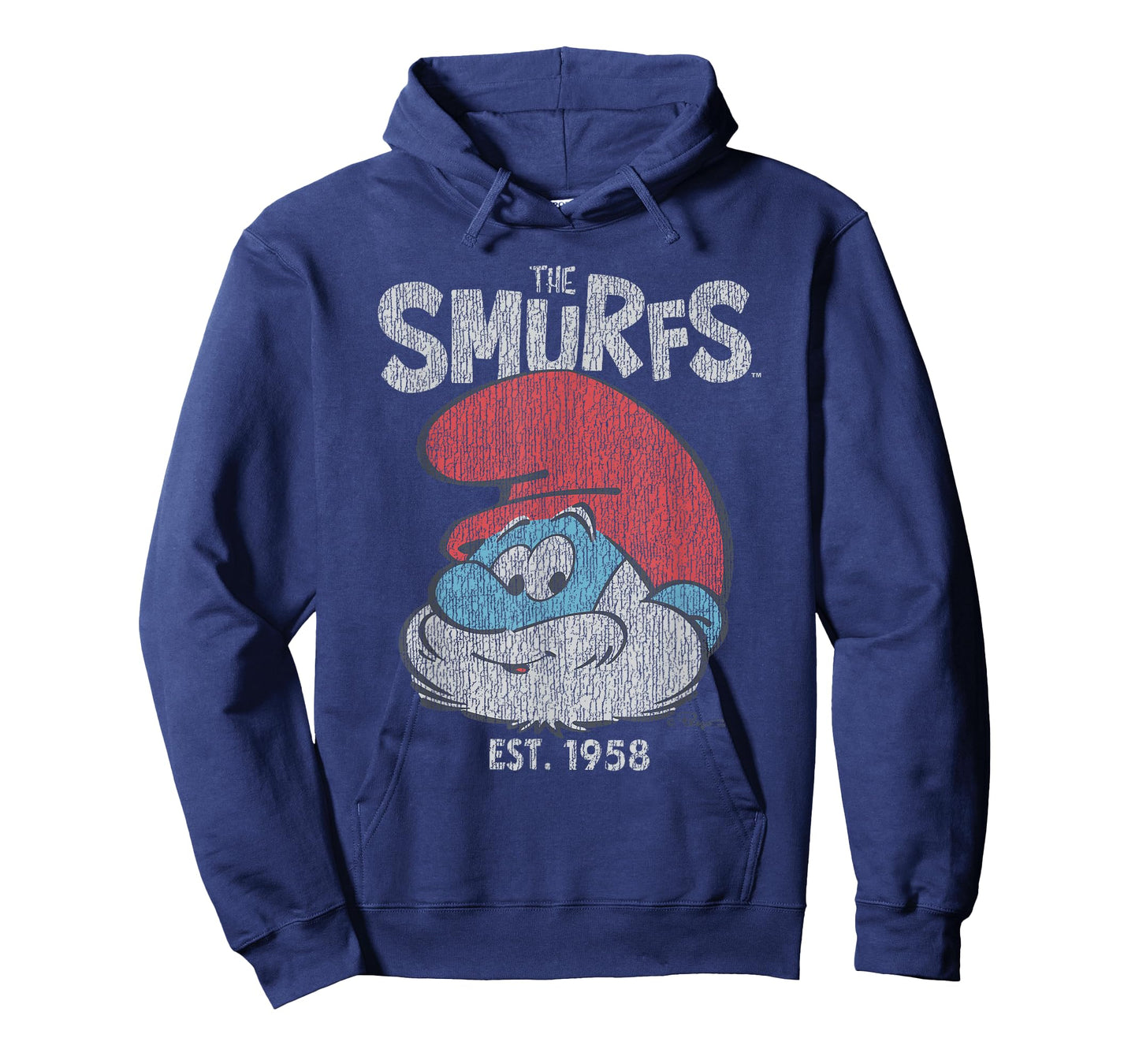 The Smurfs Vintage Papa Smurf Est. 1958 Retro Cartoon T-Shirt