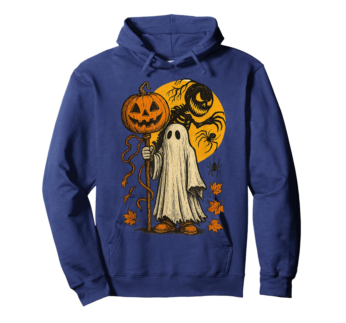 Halloween Pumpkin Ghost Autumn Leaves Graphic Art T-Shirt