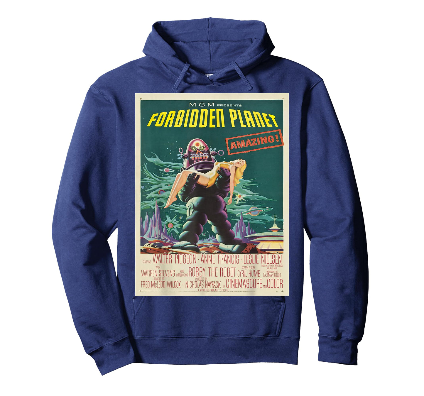 Vintage Images Forbidden Planet T-Shirt - Women's Classic Fit Black Cartoon T-Shirt - Small