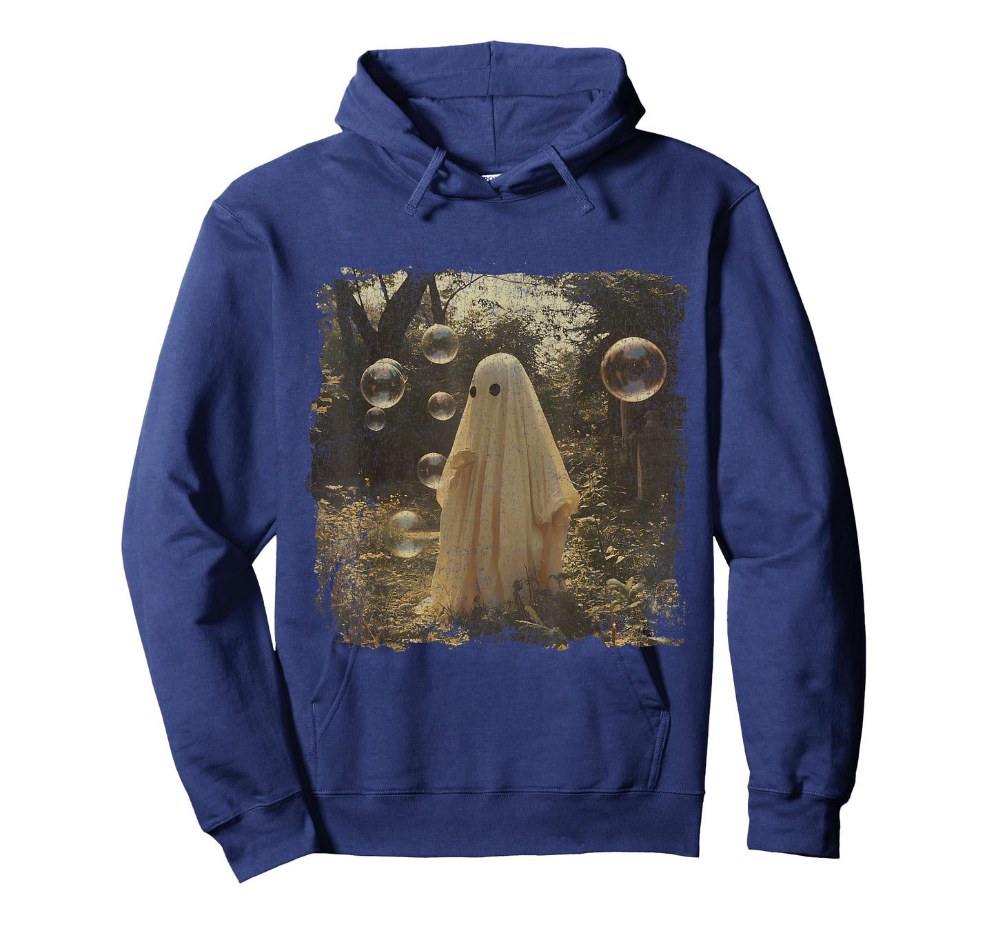 Cute Vintage Ghost in Forest with Bubbles Aesthetic T-Shirt
