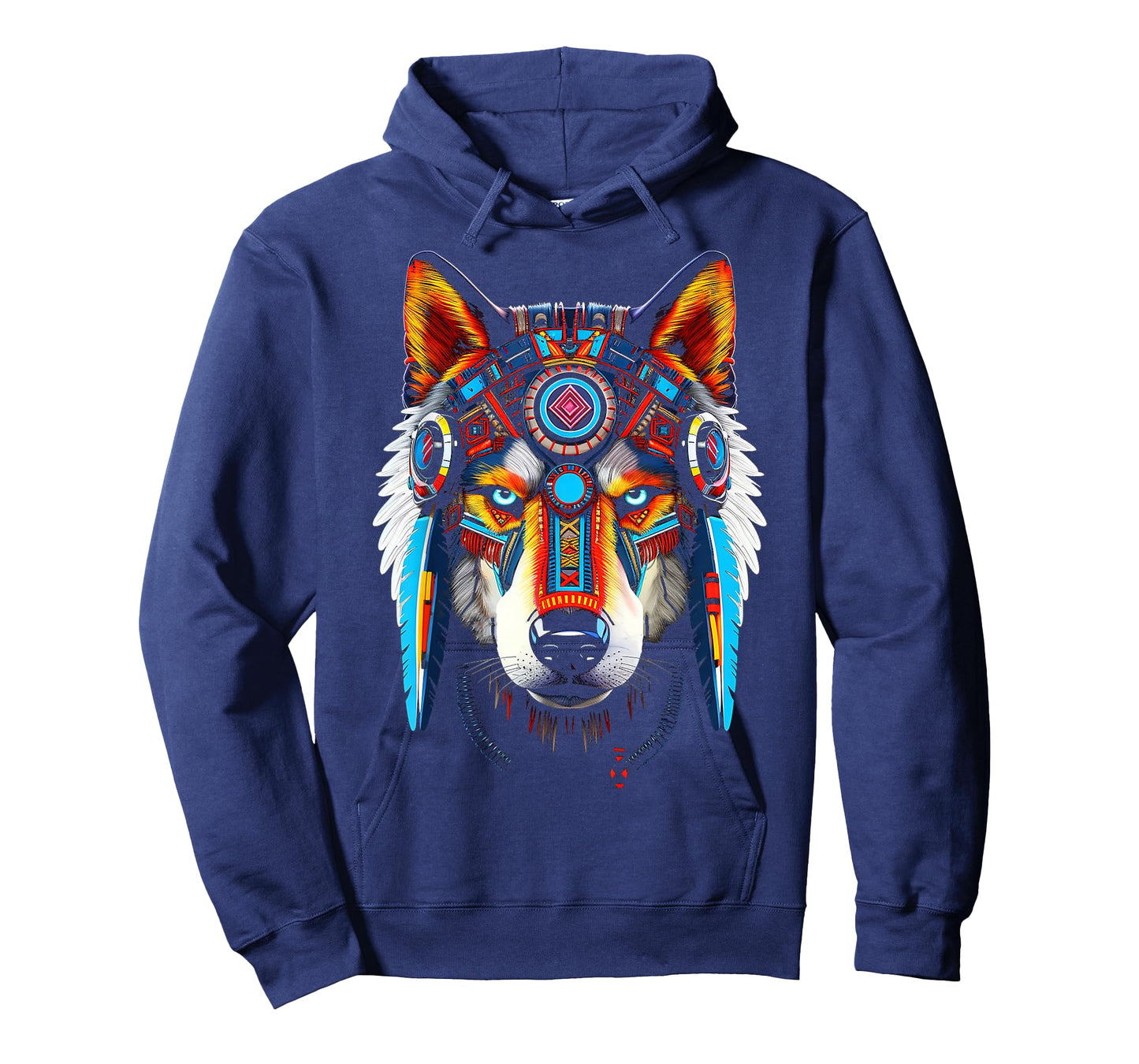 Wolf Anime Abstract Art Animal Face Graphic Wolf T-Shirt