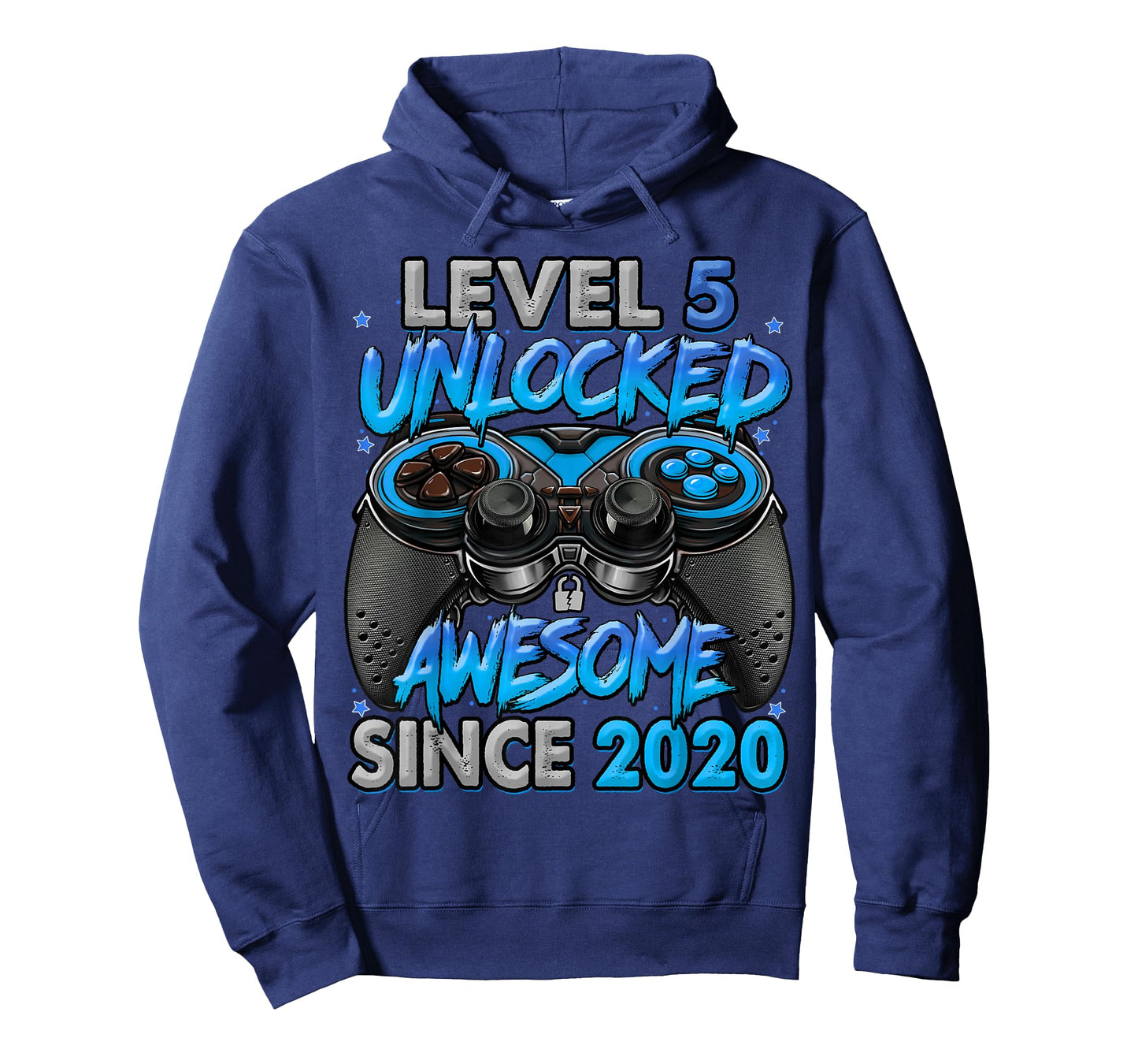 Level 5 Unlocked Awesome Since 2020 5th Birthday Gaming T-Shirt
