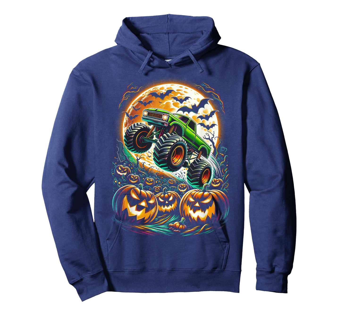 Halloween Monster Truck Jack O Lantern Boy Trick Treat T-Shirt
