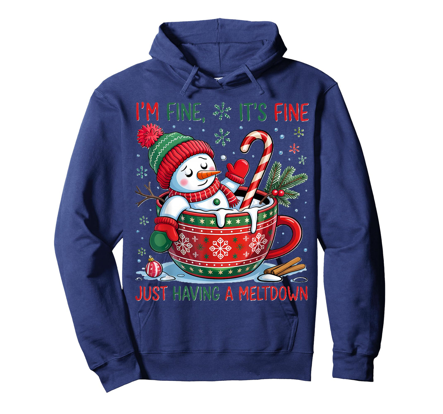 I’m Fine It’s Fine Just Having A Meltdown Snowman Christmas T-Shirt