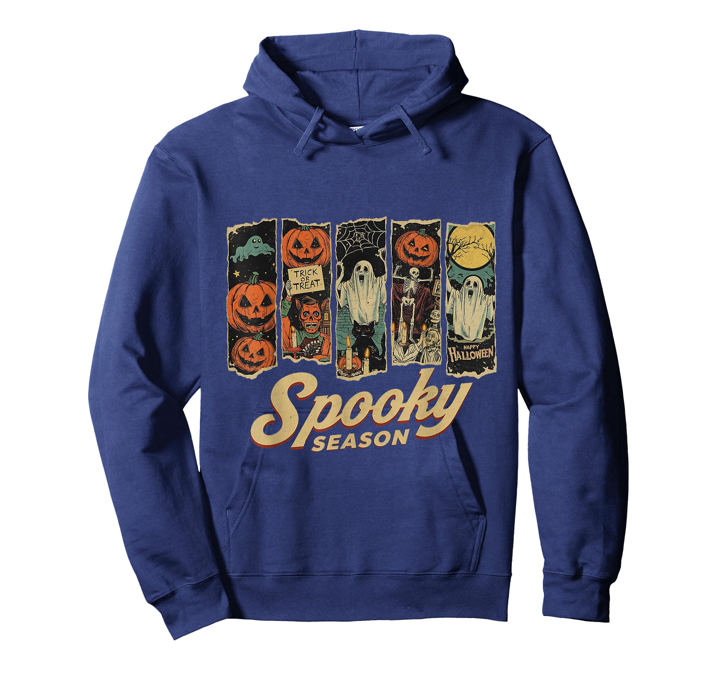 Spooky Season Haunted Street Halloween Night Scene T-Shirt