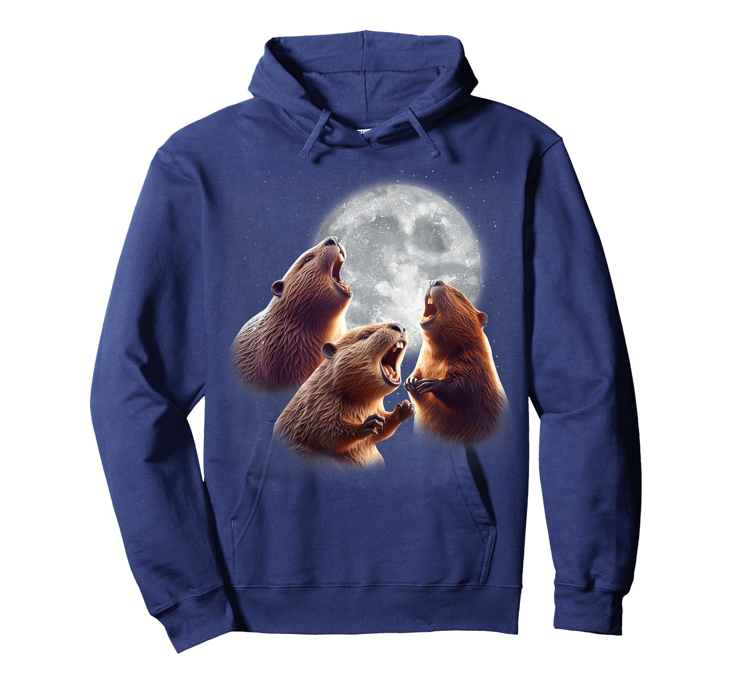 3 Beaver Howling At The Moon Funny Beaver Lover Rodent Kids T-Shirt