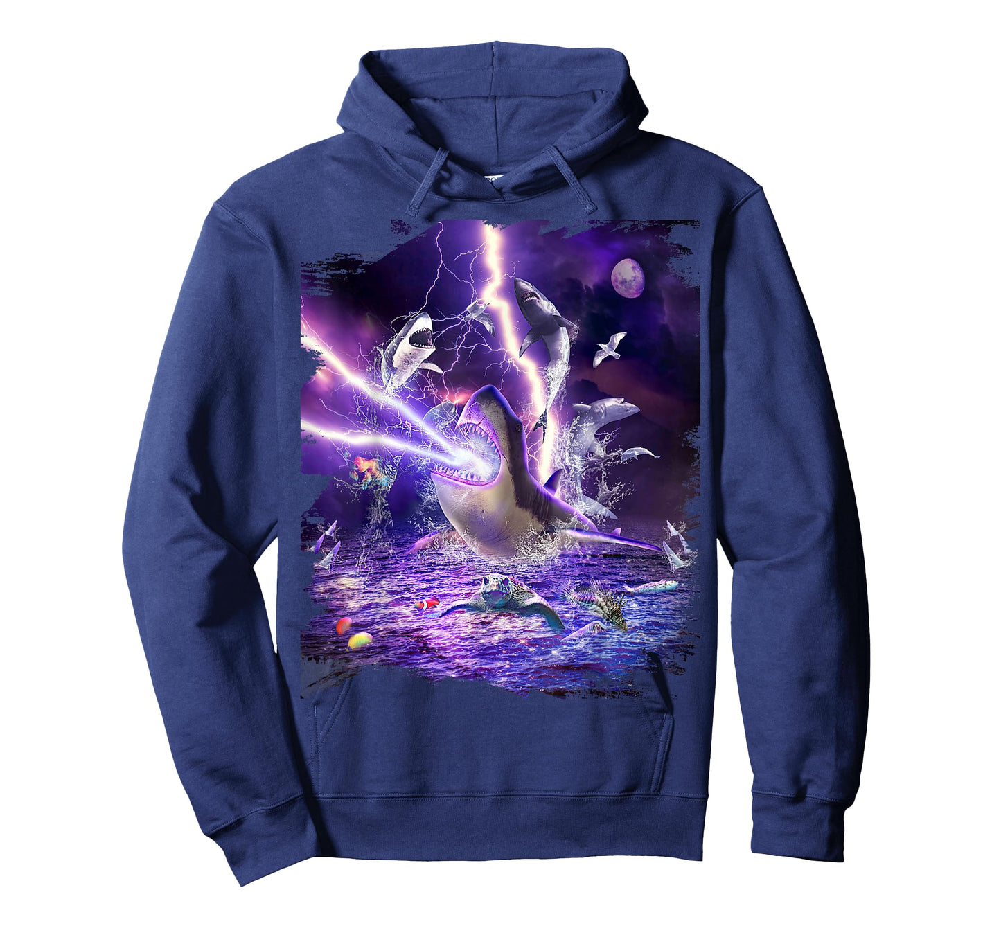 Lightning Shark Sharks Funny T-Shirt