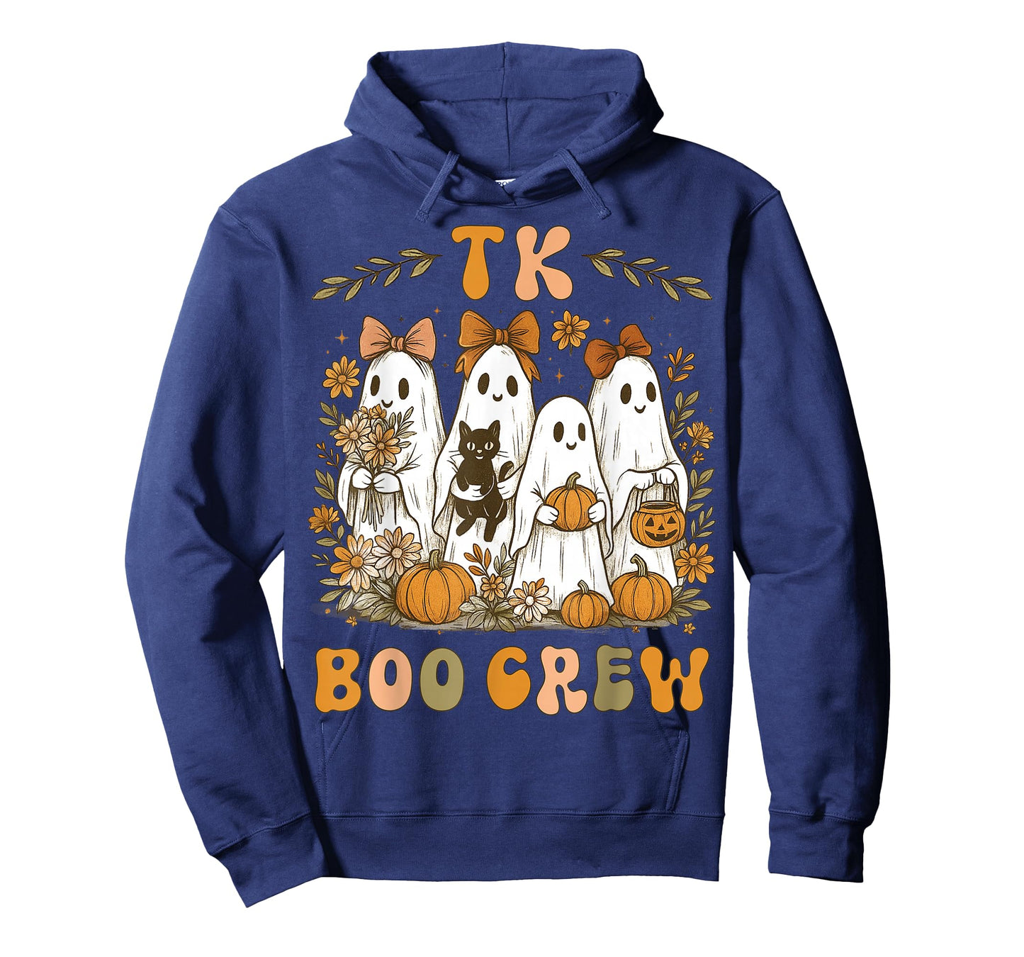 TK Boo Crew Preppy Halloween Floral Ghost TK Teacher Team TK T-Shirt