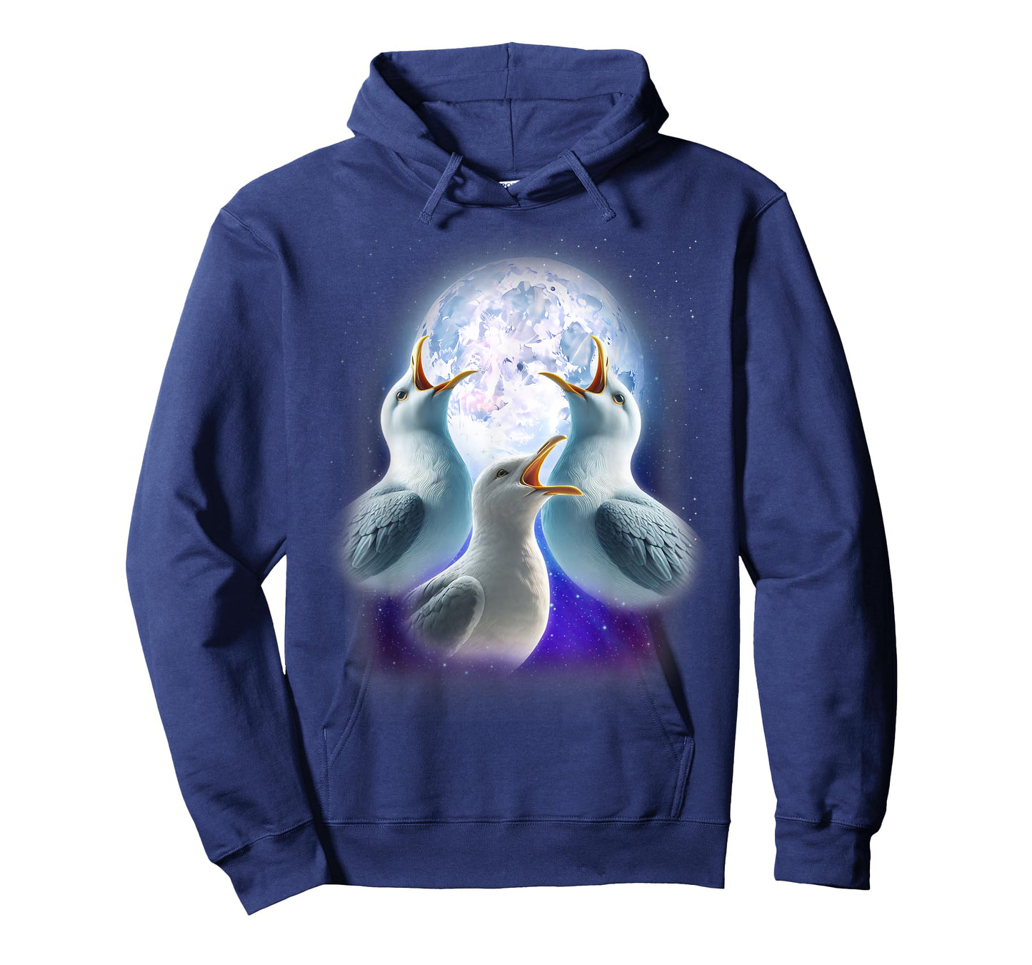 3 Seagulls Howling At The Moon Funny Seagull Lover Seabird T-Shirt