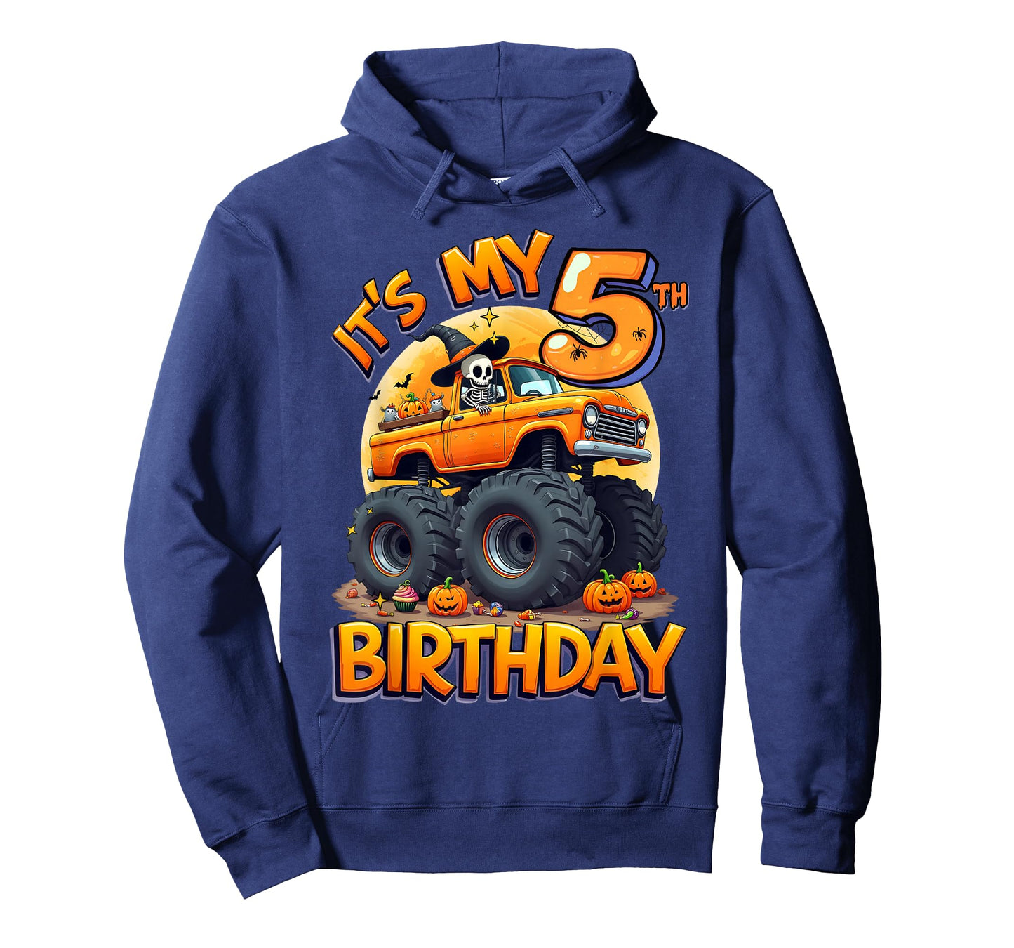 Kids It's My 5th Birthday Boy Halloween Monster Truck T-Shirt